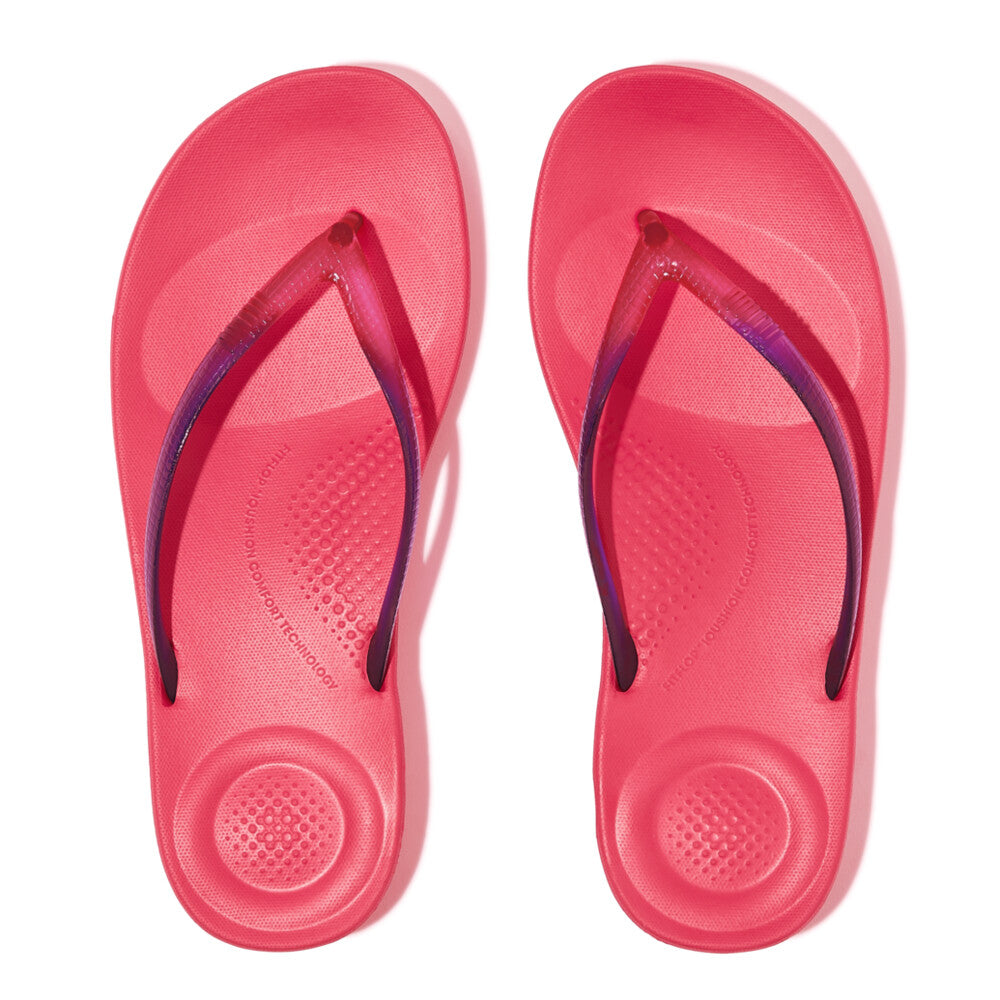 Ombré Transparent Ergonomic Flip-Flops IQUSHION iQushion