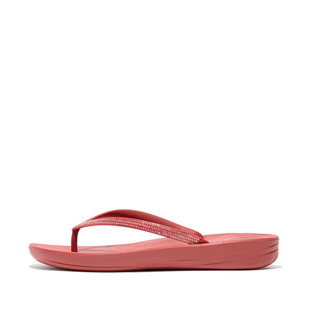 FitFlop FitFlop IQUSHION Sparkle Flip-Flops iQushion Dusky Red UK 3