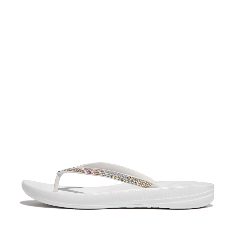 FitFlop FitFlop IQUSHION Sparkle Flip-Flops iQushion Urban White UK 3