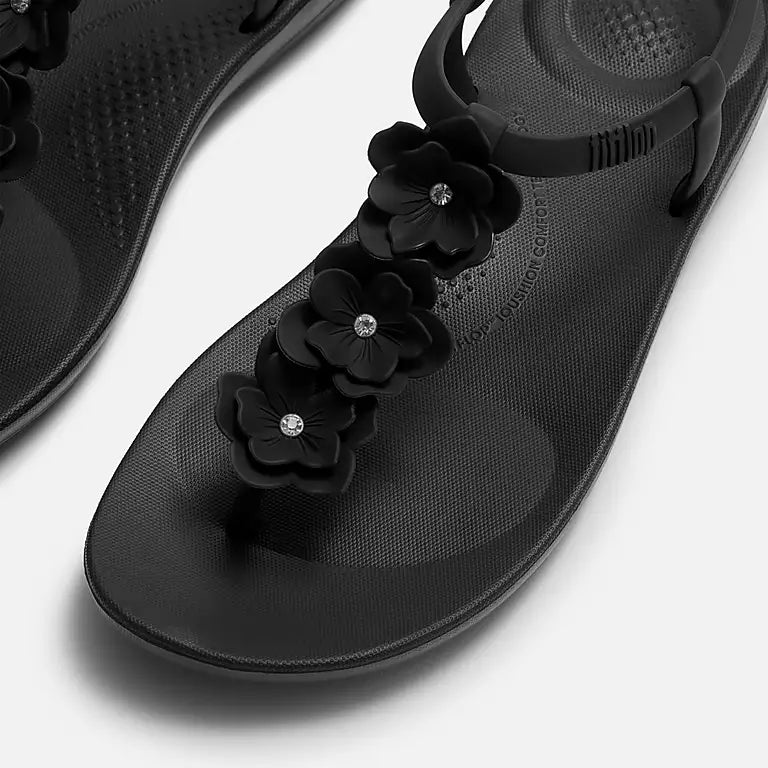 IQUSHION Splash Flower T-Bar Sandals