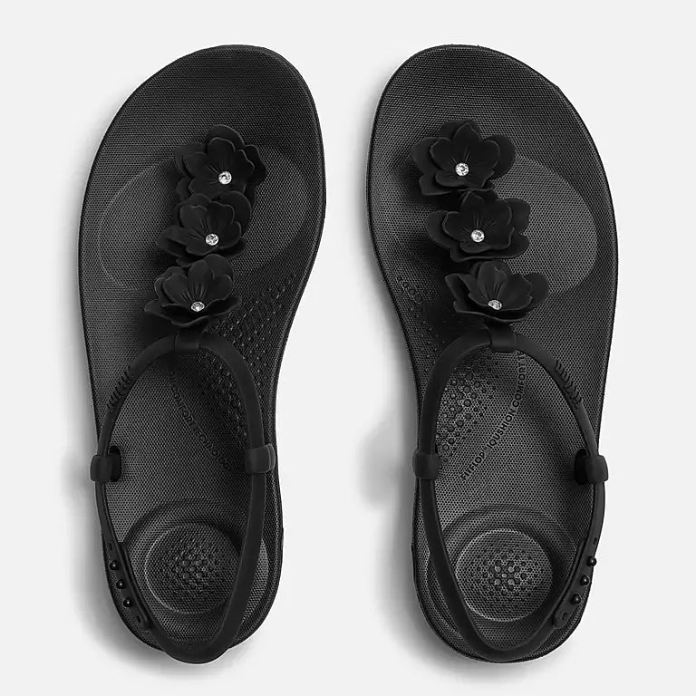 IQUSHION Splash Flower T-Bar Sandals