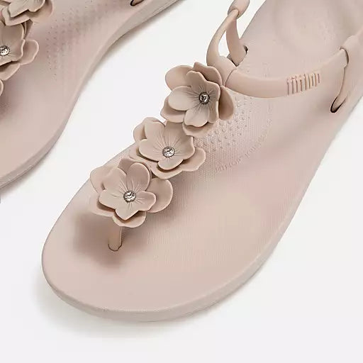 IQUSHION Splash Flower T-Bar Sandals