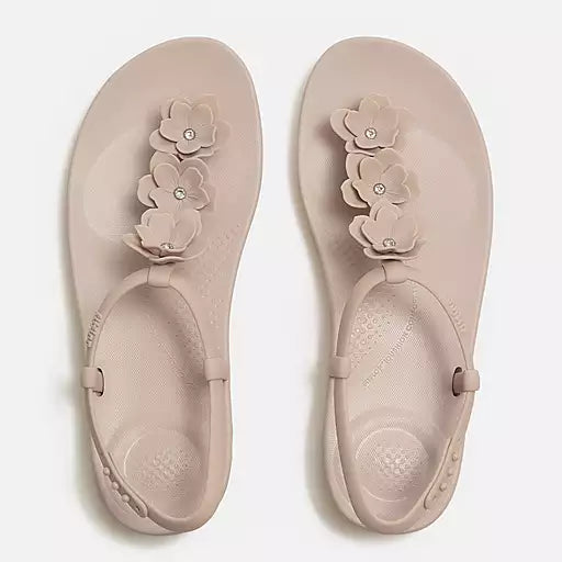 IQUSHION Splash Flower T-Bar Sandals