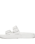 FitFlop FitFlop IQUSHION Two-Bar Buckle Slides  White 3 