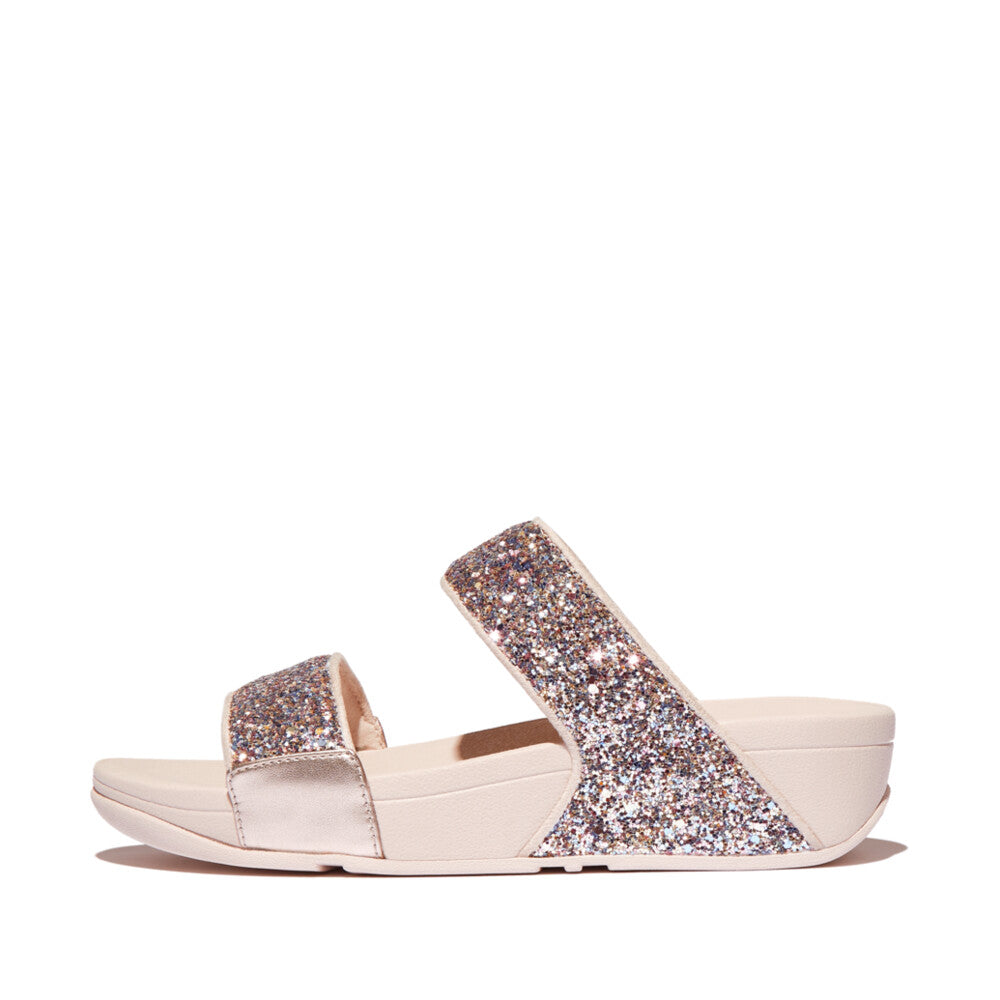 Trenton Lulu Multi Tonal Glitter Slides Sandals Sandal Nude Rose 5 