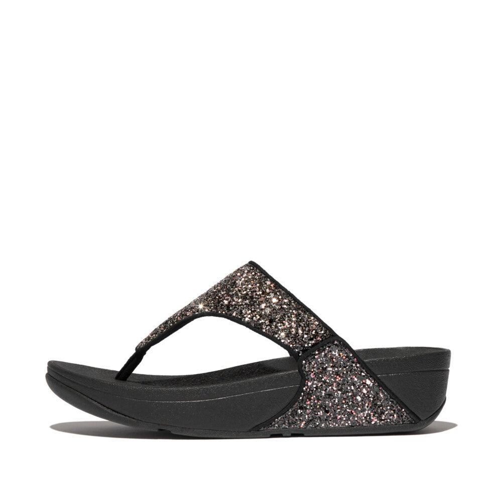 Trenton Lulu Multi Tonal Glitter Toe Post Sandals Sandal Black 5 