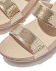 Trenton Lulu Two Bar Slide Sequinned Glitz Sandal   