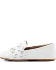 FitFlop FitFlop LENA Leather Loafer Entwined Loops  Bright White 4 