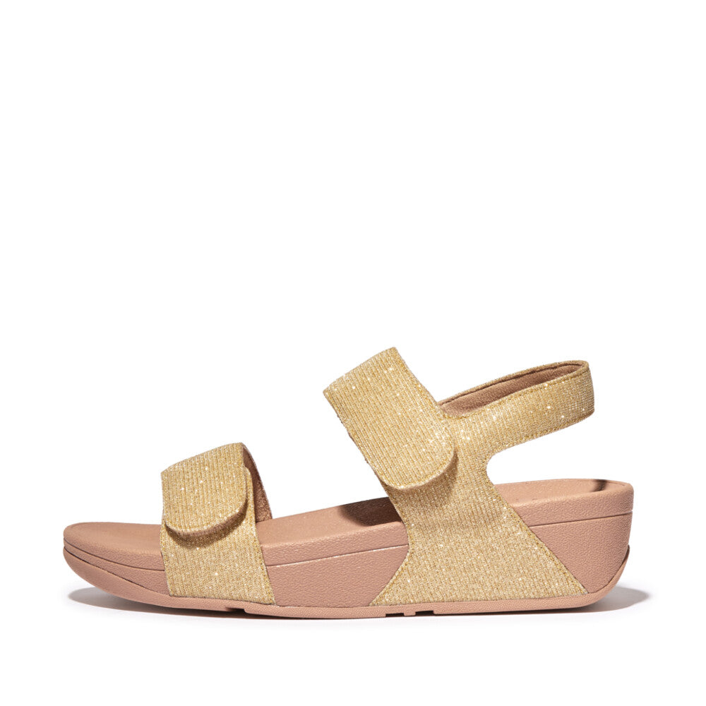 FitFlop Lulu Adjustable Shimmerlux Microwobbleboard Platino 3