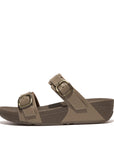 FitFlop FitFlop LULU Adjustable Leather Slides  Minky Grey 3 