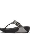 FitFlop FitFlop LULU Adjustable Leather Toe-Posts  Pewter 4 