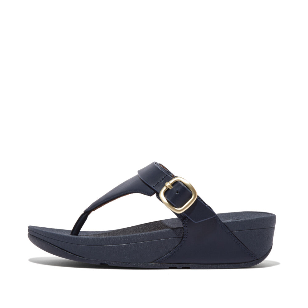 FitFlop FitFlop LULU Adjustable Leather Toe-Posts  Midnight Navy 3 