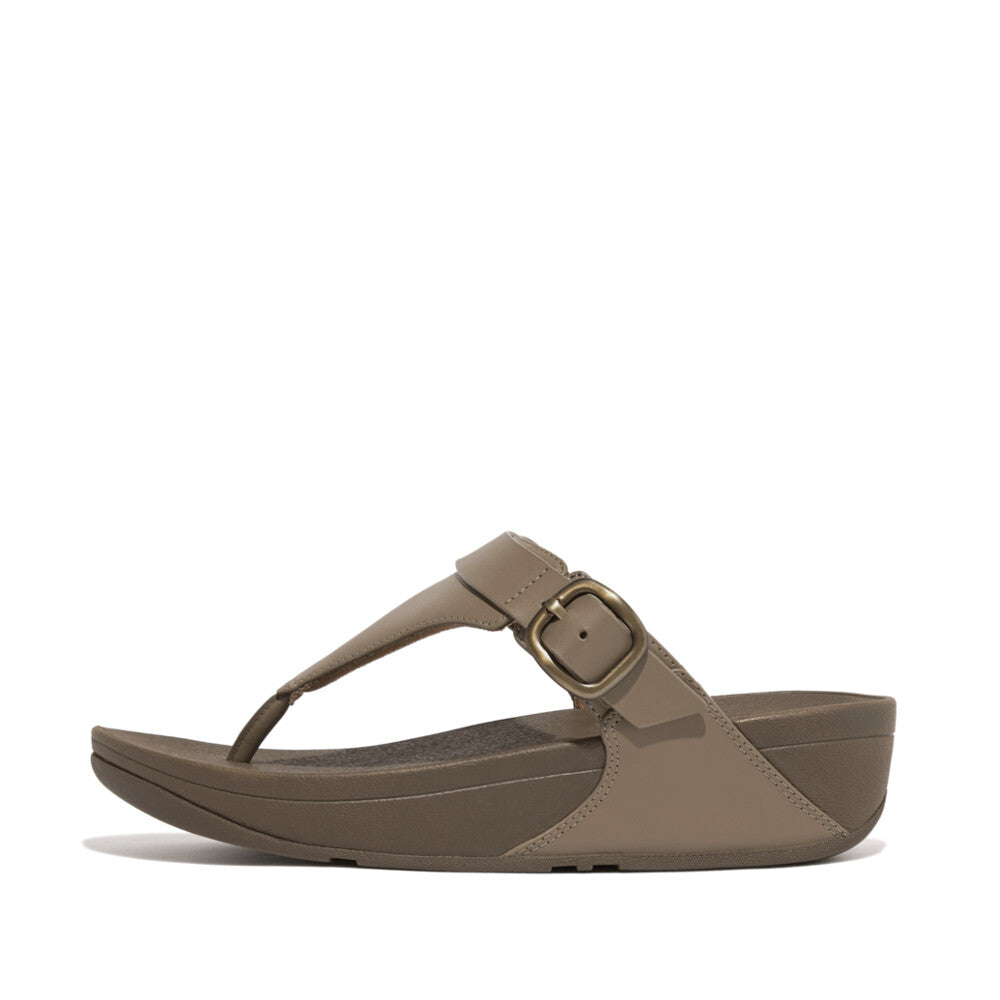 FitFlop FitFlop LULU Adjustable Leather Toe-Posts  Mink Grey 3 