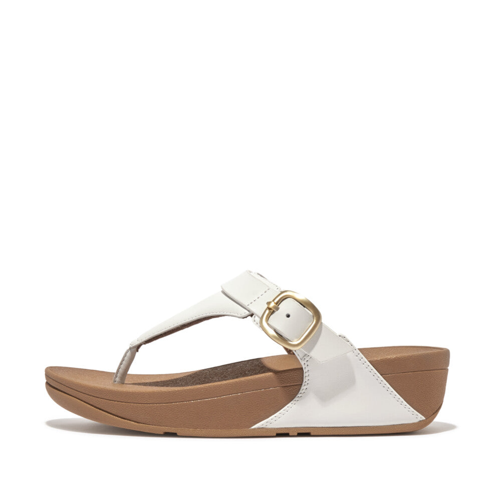 FitFlop FitFlop LULU Adjustable Leather Toe-Posts  White 4 