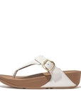 FitFlop FitFlop LULU Adjustable Leather Toe-Posts  White 4 