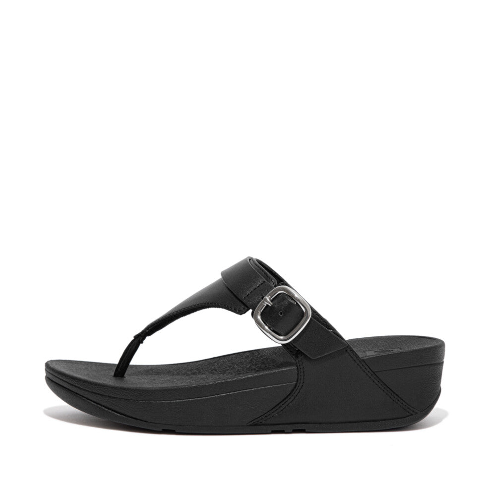 FitFlop FitFlop LULU Adjustable Leather Toe-Posts  Black 3 