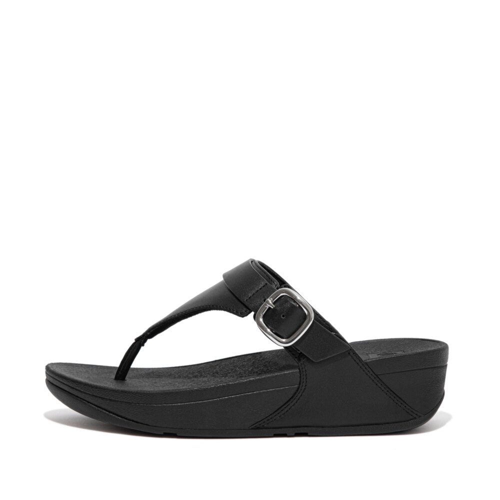 Adjustable Leather Toe-Posts LULU Microwobbleboard Black 3