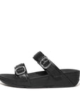 FitFlop FitFlop LULU Adjustable Leather Slides  All Black 4 