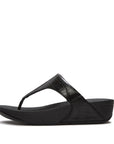 FitFlop FitFlop Lulu Crocodile Toe-Post Sandals Microwobbleboard