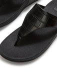 FitFlop FitFlop Lulu Crocodile Toe-Post Sandals Microwobbleboard