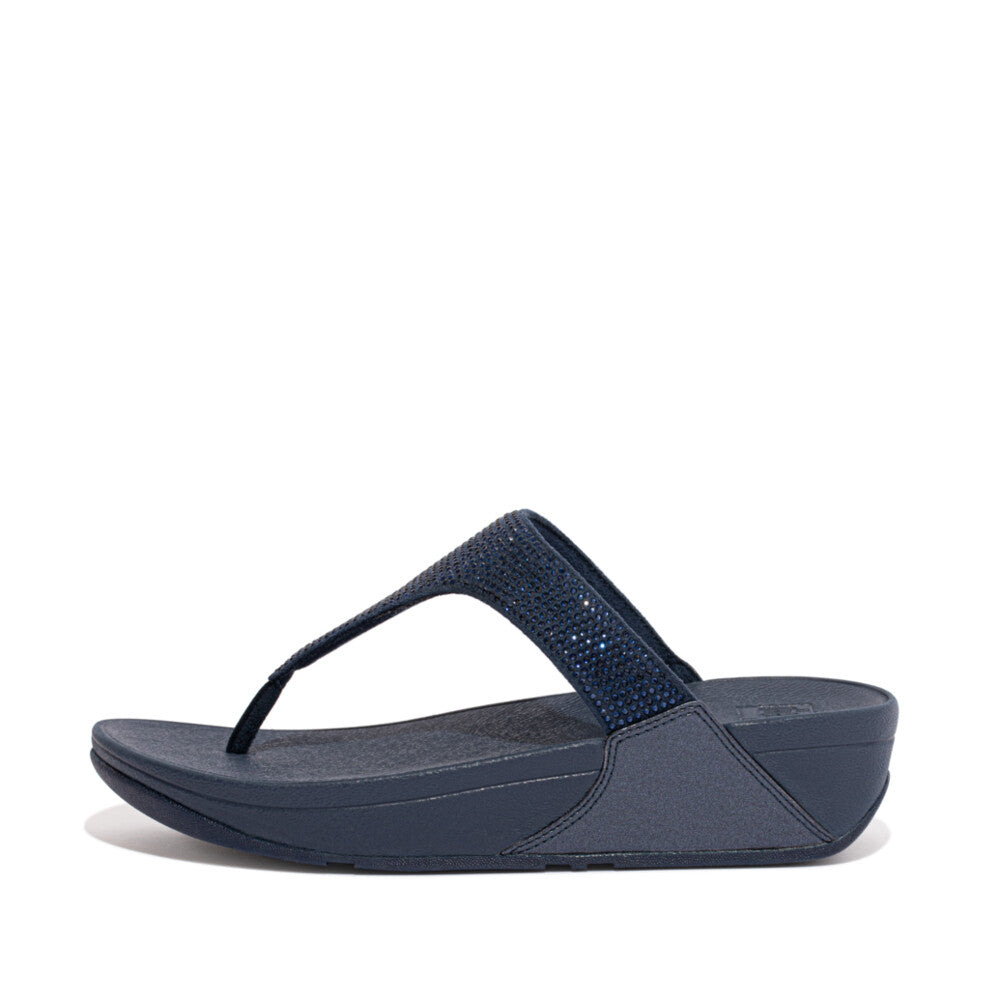 FitFlop FitFlop LULU Crystal Toe-Post Sandals  Midnight Navy 4 