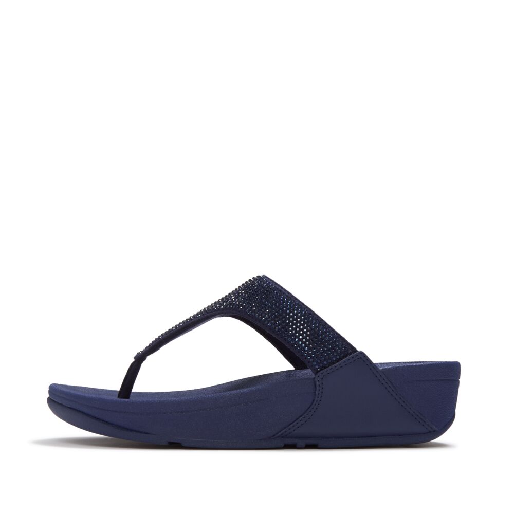 FitFlop Lulu Crystal Toe-Post Sandals