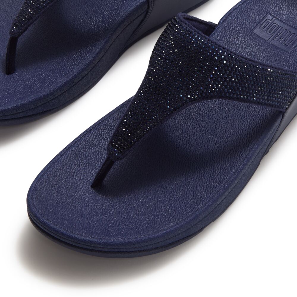 FitFlop Lulu Crystal Toe-Post Sandals