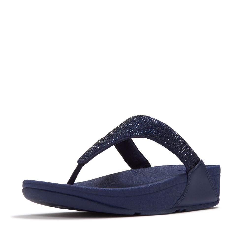 FitFlop Lulu Crystal Toe-Post Sandals