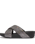 FitFlop FitFlop Lulu Glitterball Cross Slide Silver 4 