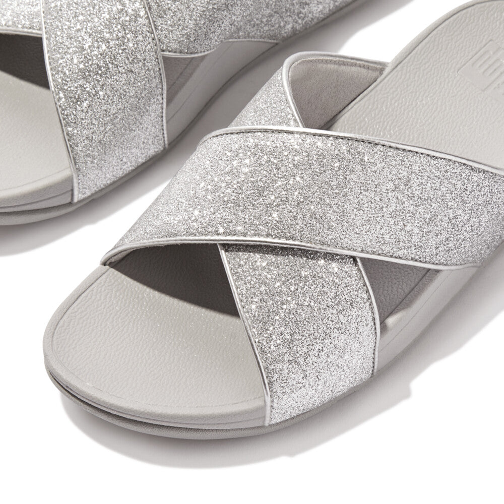 FitFlop Lulu Glitterdust Cross Slides - Trenton