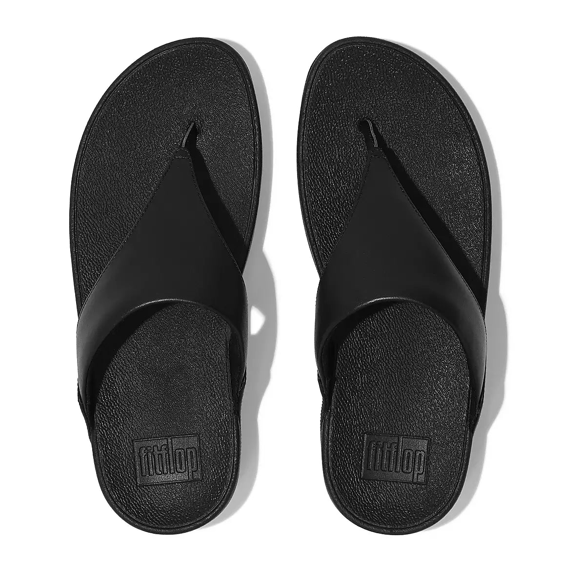 FitFlop Lulu Leather Toe-Post Sandals Microwobbleboard