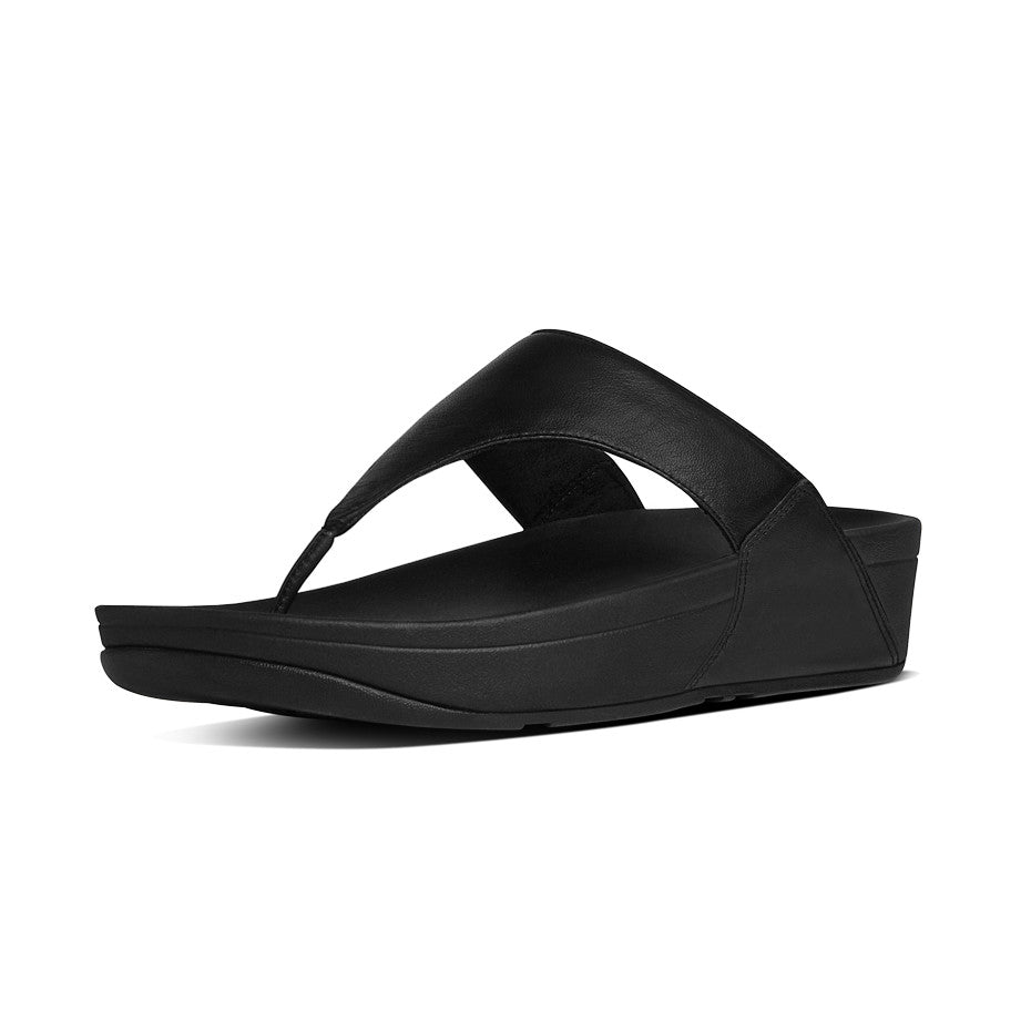 FitFlop Lulu Leather Toe-Post Sandals Microwobbleboard