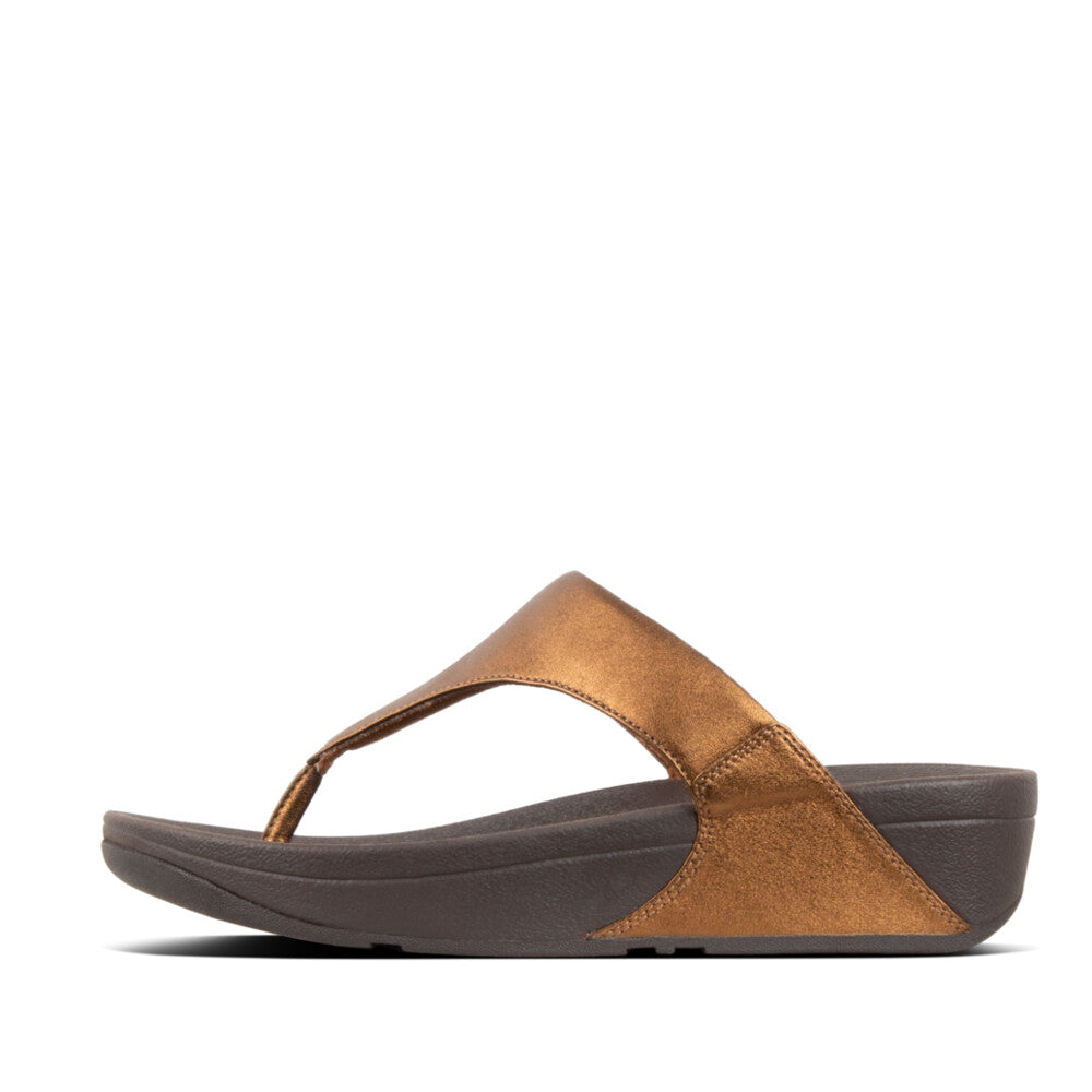 FitFlop FitFlop LULU Leather Toe-Post Sandals  Bronze 4 