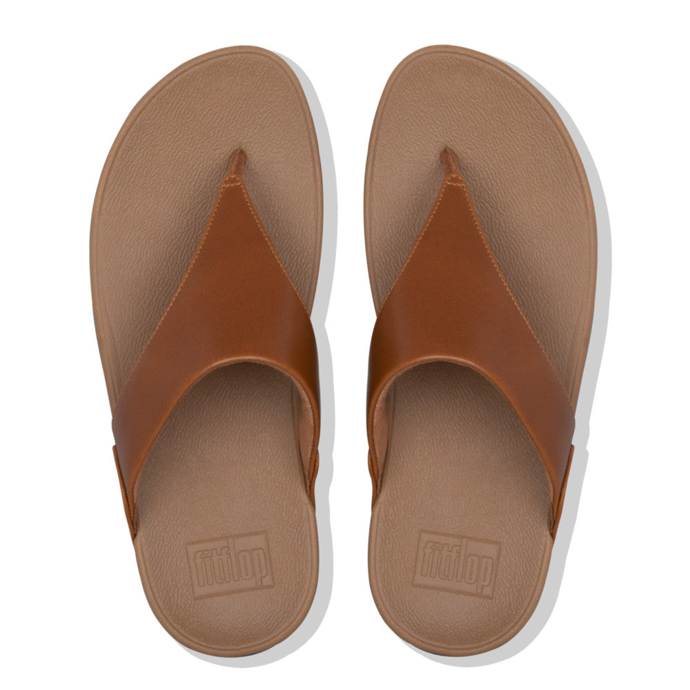 FitFlop Lulu Leather Toe-Post Sandals Microwobbleboard