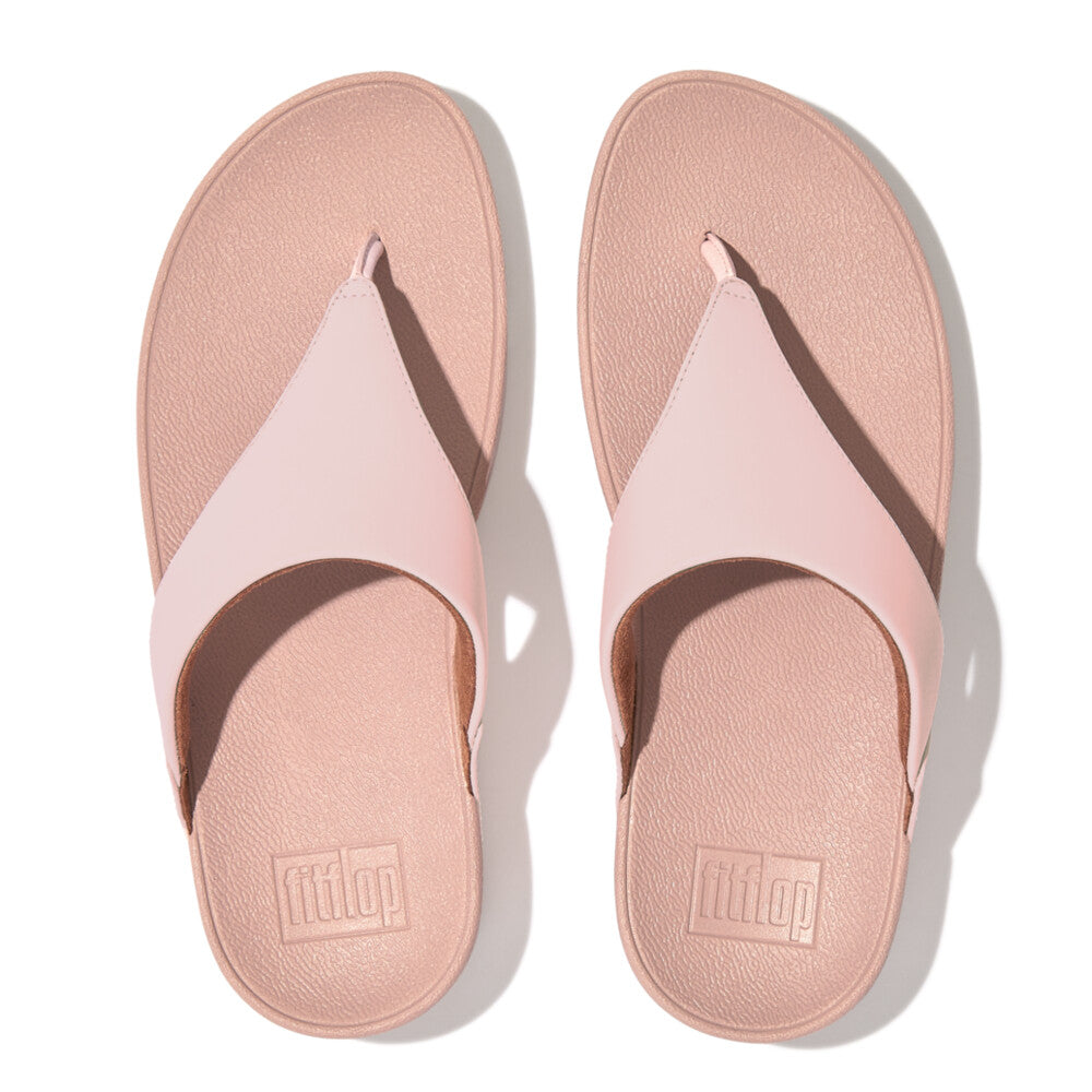 FitFlop Lulu Leather Toe-Post Sandals Microwobbleboard