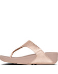 FitFlop Lulu Leather Toe-Post Sandals Microwobbleboard Rose Gold 4