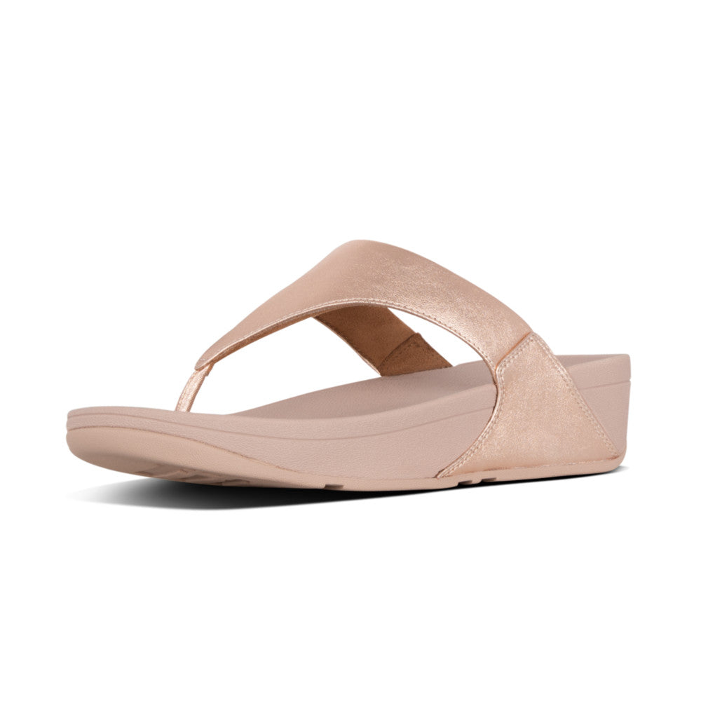 FitFlop Lulu Leather Toe-Post Sandals Microwobbleboard