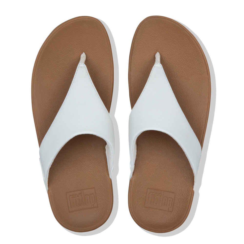 FitFlop Lulu Leather Toe-Post Sandals Microwobbleboard