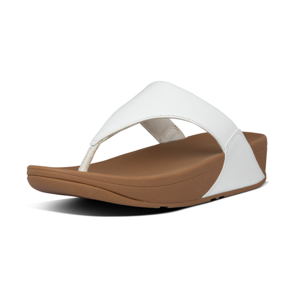 FitFlop Lulu Leather Toe-Post Sandals Microwobbleboard