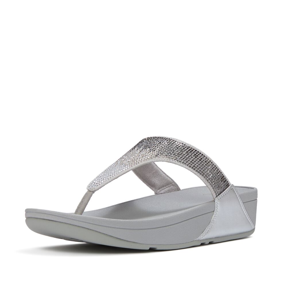 FitFlop Lulu Ombre Crystal Toe-Post Sandals