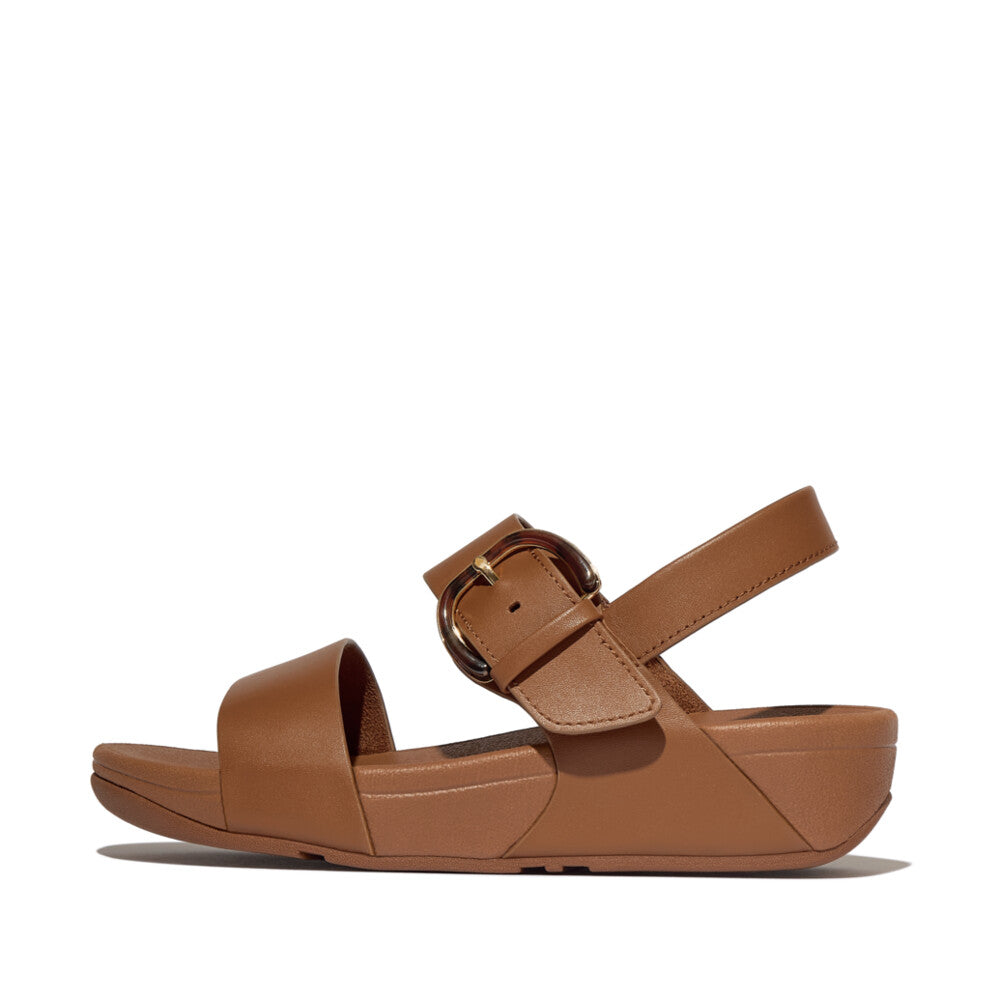 FitFlop LULU Resin-Buckle Leather Back-starp Sandals