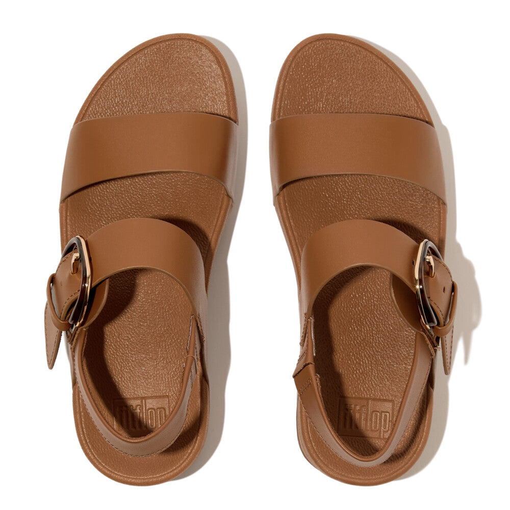 FitFlop LULU Resin-Buckle Leather Back-starp Sandals