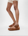 FitFlop LULU Resin-Buckle Leather Back-starp Sandals