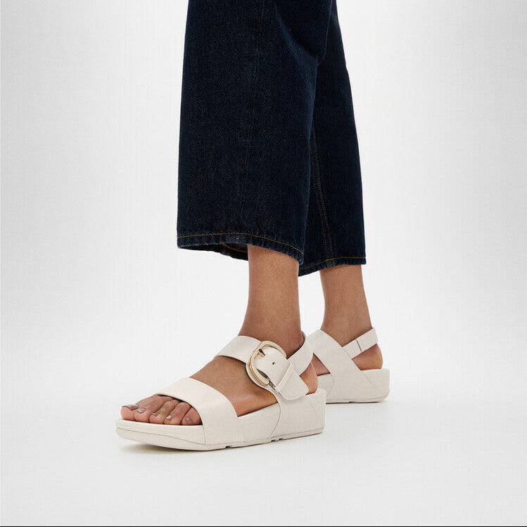 FitFlop LULU Resin-Buckle Leather Back-starp Sandals