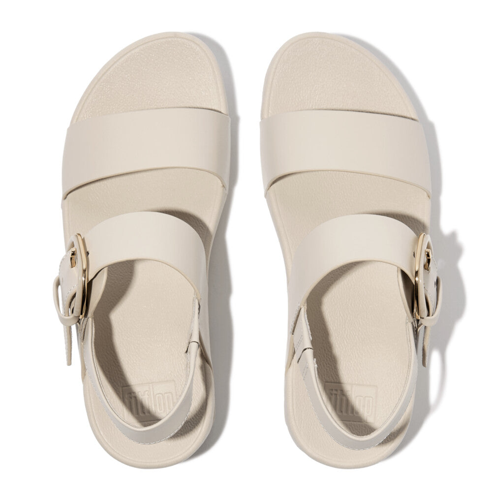 FitFlop LULU Resin-Buckle Leather Back-starp Sandals
