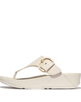 FitFlop LULU Resin-Buckle Leather Toe-Post Sandals