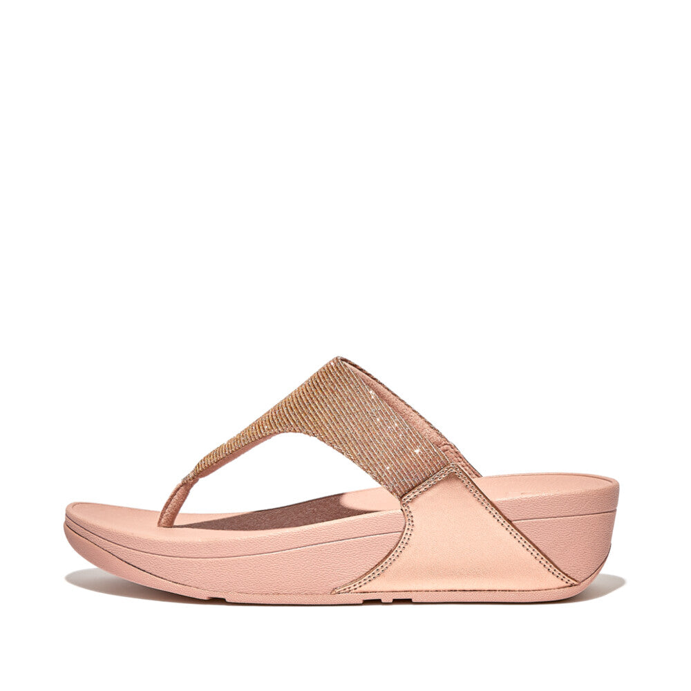 Shimmerlux Toe-Post Sandals LULU Microwobbleboard Rose Gold 4