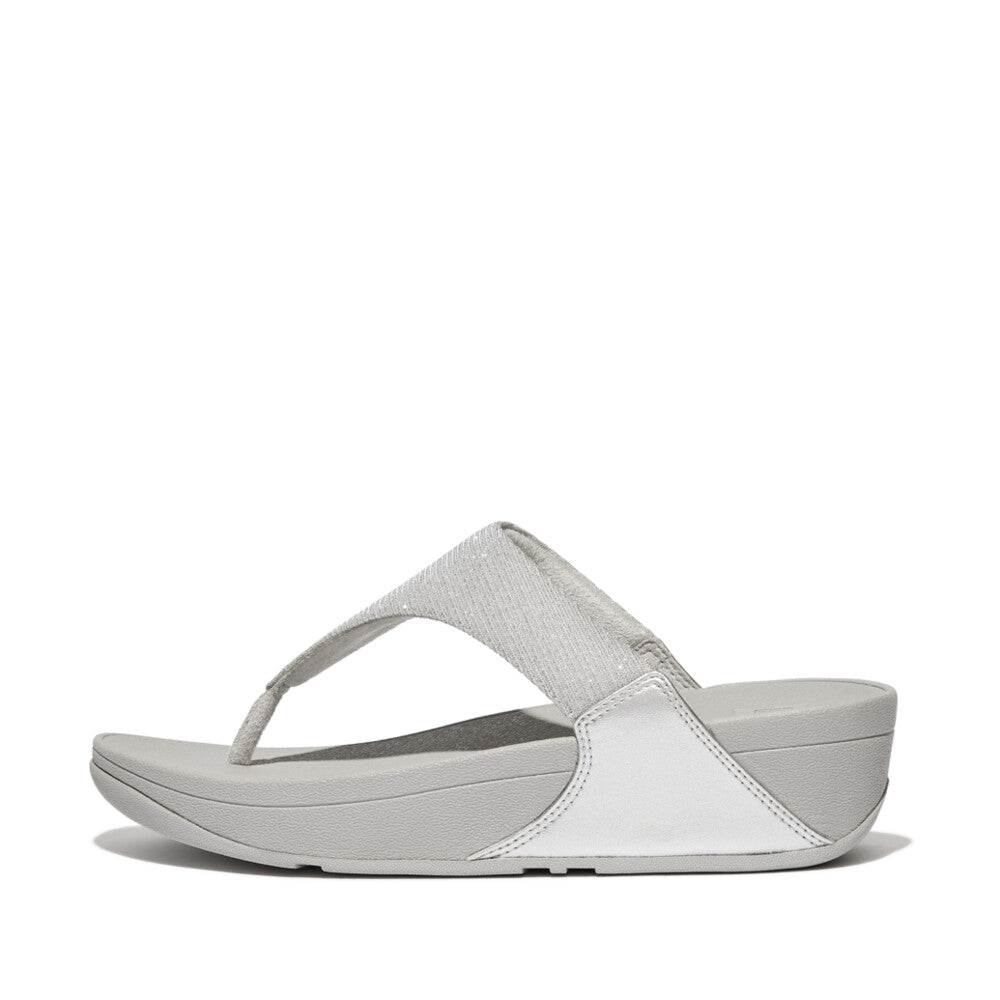 Shimmerlux Toe-Post Sandals LULU Microwobbleboard Silver 4