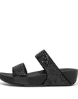 FitFlop FitFlop LULU Glitter Slide Sandals  Black 4 