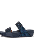 FitFlop FitFlop LULU Glitter Slide Sandals  Midnight Navy 4 